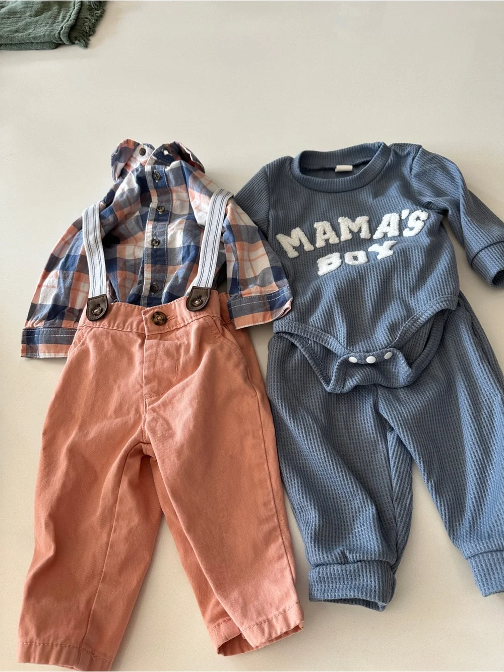 42 piece bundle of baby clothes size 6 months Carters pants onesies rompers pjs